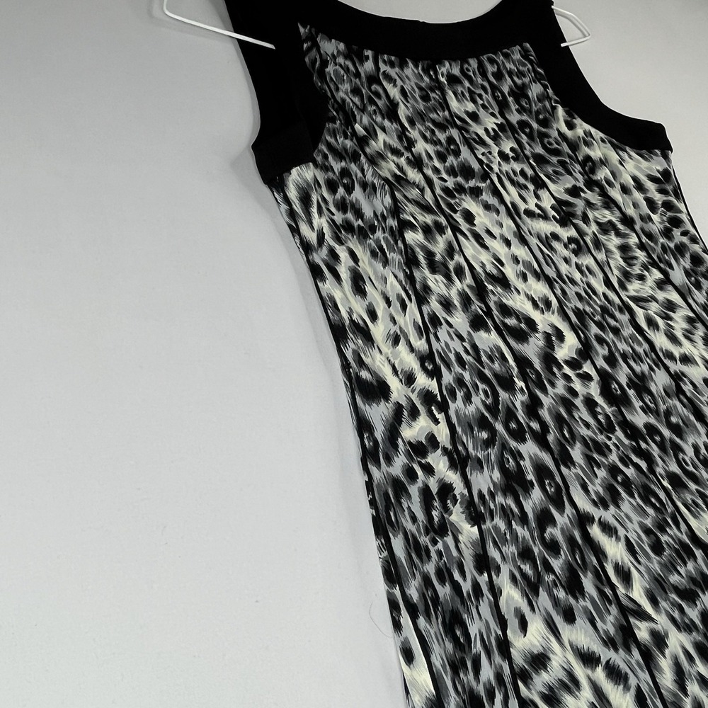 Sandra Darren Leopard Print Maxi Dress Women's Size 6 Sleeveless Flowy - Picture 12 of 16